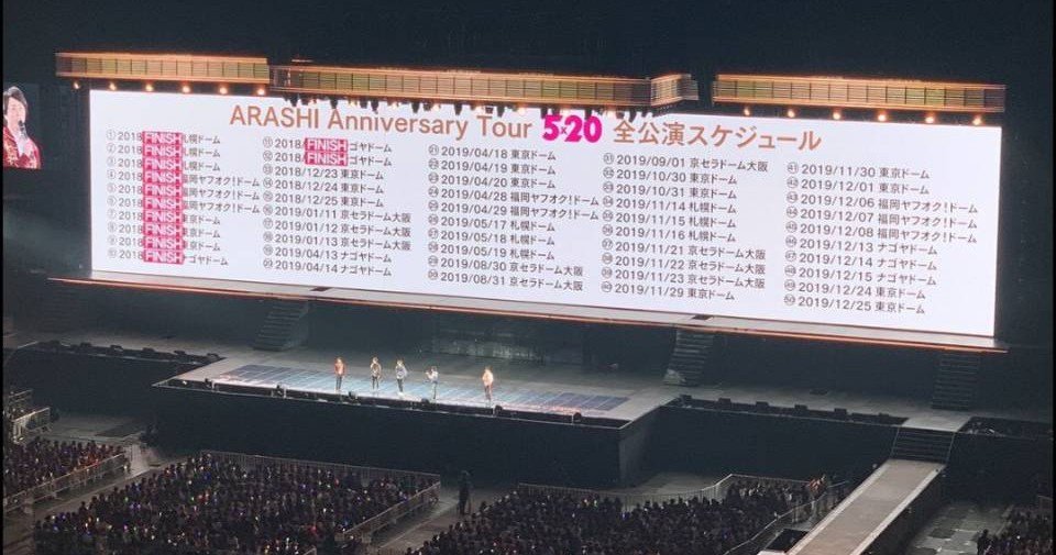 嵐 コンサート 東京ドーム Arashi Anniversary Tour 5 セトリ 座席 デジチケ Qr ゲート 18 19 ライブ ネタバレ レポ Tlクリップ